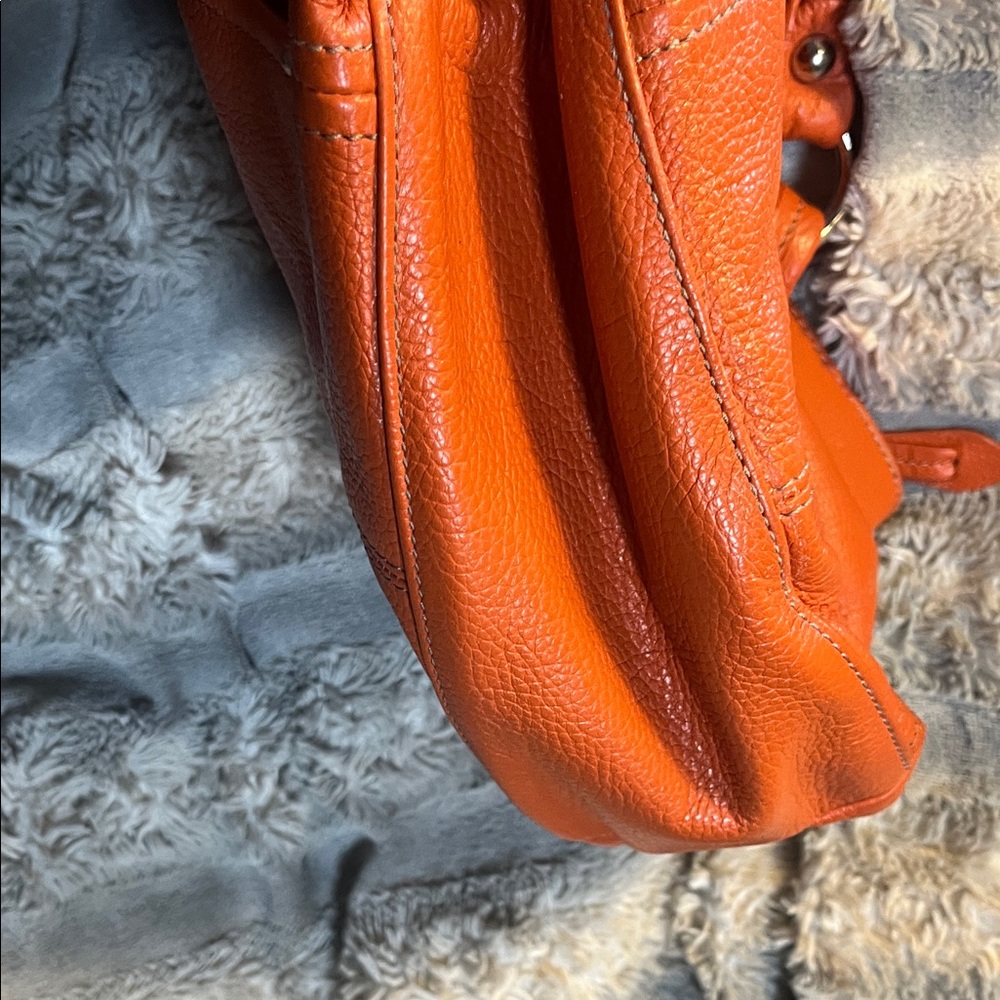 Vintage Tiganello Orange Leather Shoulder Bag - Picture 5 of 13